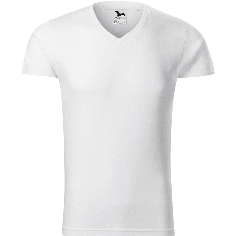 Koszulka męska - Slim Fit V-neck 146